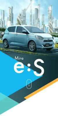 サステナブル・スモール DAIHATSU ミラ イースのLPデザイン（車体・車用品／ブルー系／アート・芸術系）スマホ版