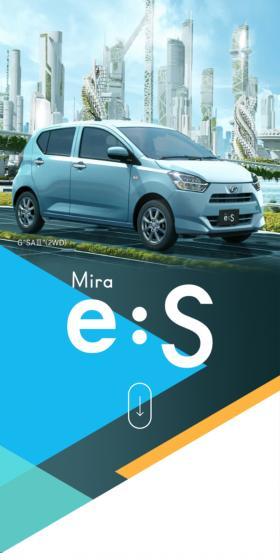 サステナブル・スモール DAIHATSU ミラ イースのLPデザイン（車体・車用品／ブルー系／アート・芸術系）スマホ版