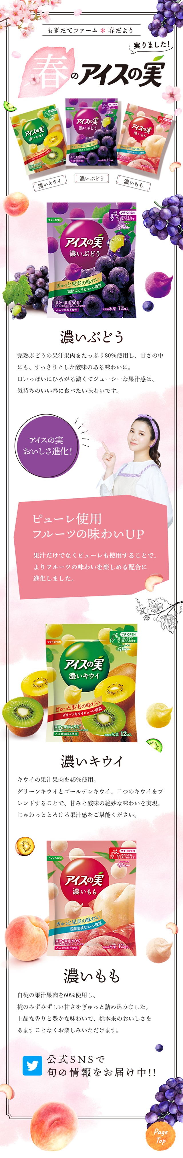 Aisu no Mi Spring Flavor LP design (Western confectionery / Multi-color type / Cute style) Mobile version