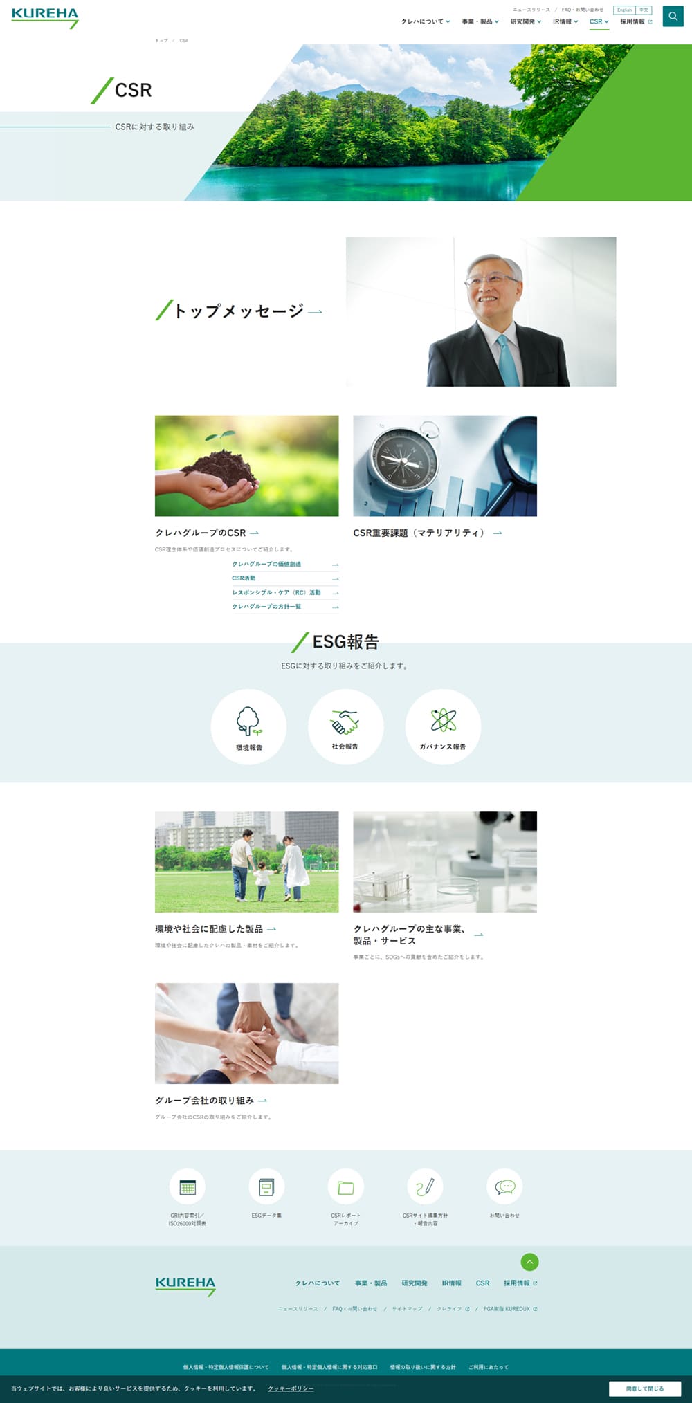 CSR LP design (Businesses, companies, stores / Green tones / Simple) PC version