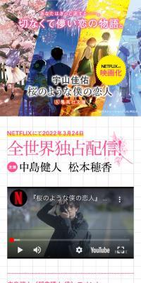 桜のような僕の恋人のLPデザイン（本・雑誌・コミック／ピンク系／アート・芸術系）スマホ版