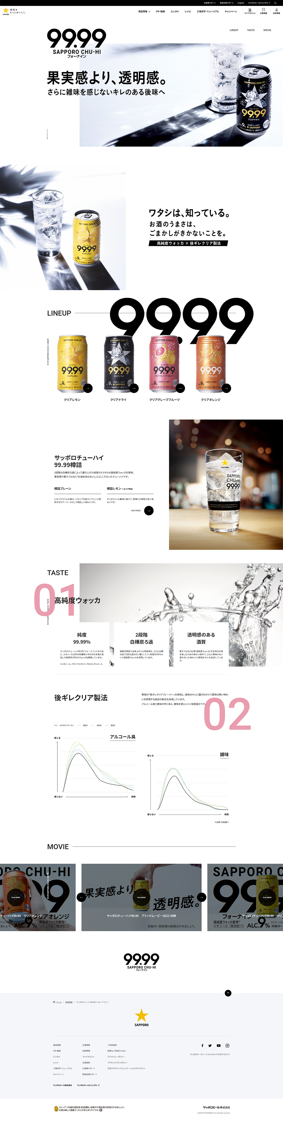 Sapporo Chuhai 99.99 LP design (Other alcoholic drinks / White-based / Cool style) PC version