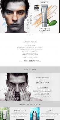 Magnifique LP design (Cosmetics, makeup, and contact lenses / Shades of grey / Simple) PC version