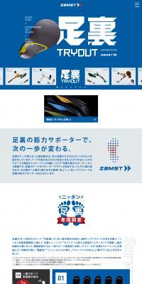 ZAMST LP design (Sporting goods / Shades of blue / Simple) PC version