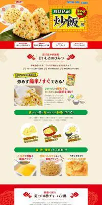 混ぜ込み炒飯風のLPデザイン（調味料・甘味料・ダシ・スープ／オレンジ系／にぎやか系）PC版