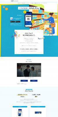 ANAPay LP design (Insurance, Finance, Credit / Shades of blue / Refreshing type) PC version