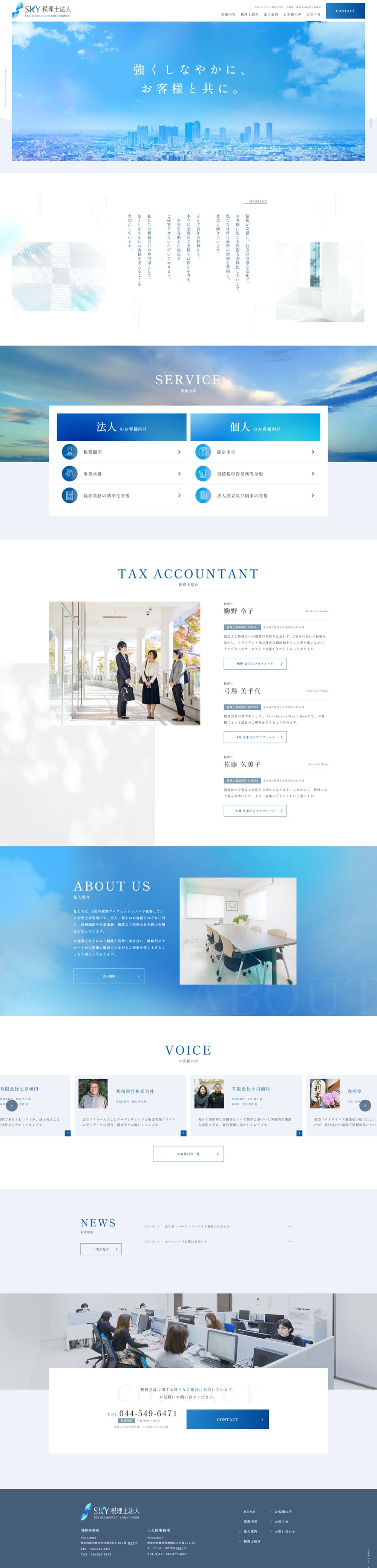 Tax Accountant Corporation LP design (Businesses, companies, stores / Shades of blue / Simple) PC version