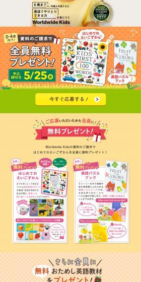 Request for Information Campaign LP design (school / Multi-color type / Lively type) PC version