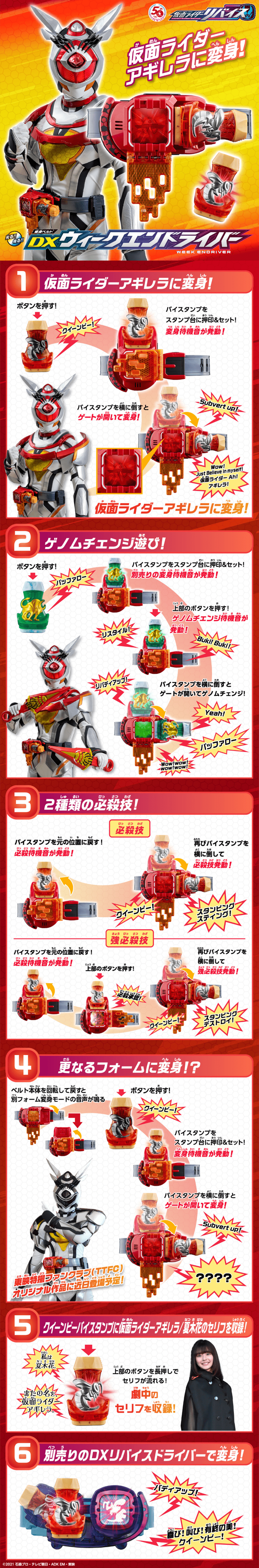 Kamen Rider Revice Transformation Belt DX Weekend Driver LP design (Toys, Hobbies & Figures / Red tones / Cool style) PC version