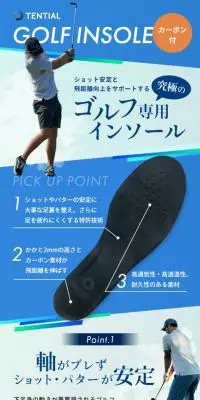 ゴルフ インソールのLPデザイン（靴・シューズ／ブルー系／信頼・安心系）PC版