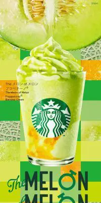 The メロン of メロン フラペチーノのLPデザインスマホ版