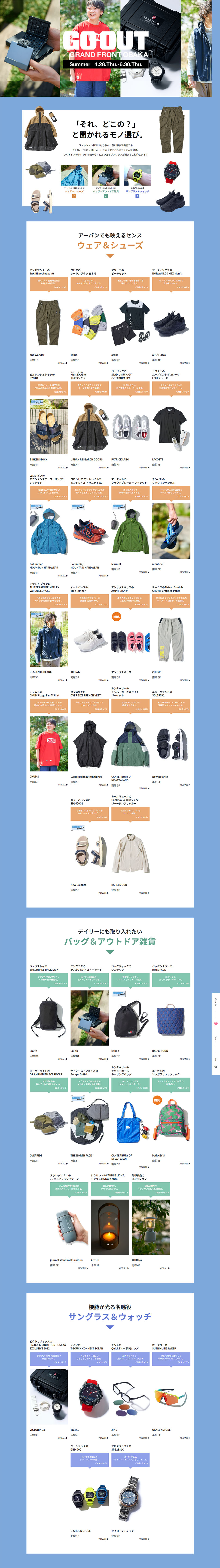 GOOUT×GRANDFRONTOSAKA LP design (Businesses, companies, stores / Shades of blue / Simple) PC version
