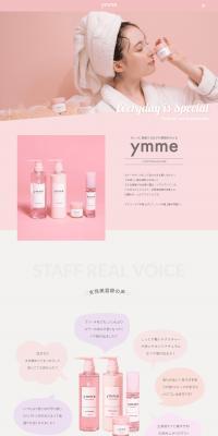 ymme LP design (Skincare, Bodycare, Haircare / Pink shades / Simple) PC version
