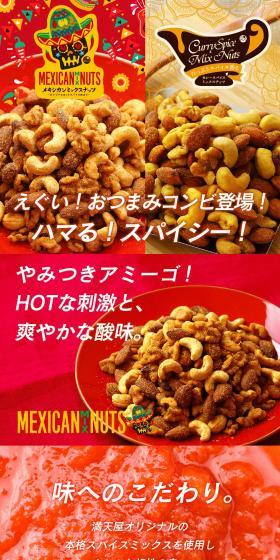 スパイシーミックスナッツのLPデザイン（豆・豆加工品／レッド系／にぎやか系）PC版