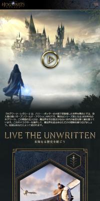 ホグワーツ・レガシーのLPデザイン（ゲームソフト・機器／ブラック系／神秘系）スマホ版