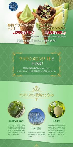 Shizuoka Crown Melon Soft Premium Crown Melon Soft LP design (Western confectionery / Green tones / Refined style) PC version