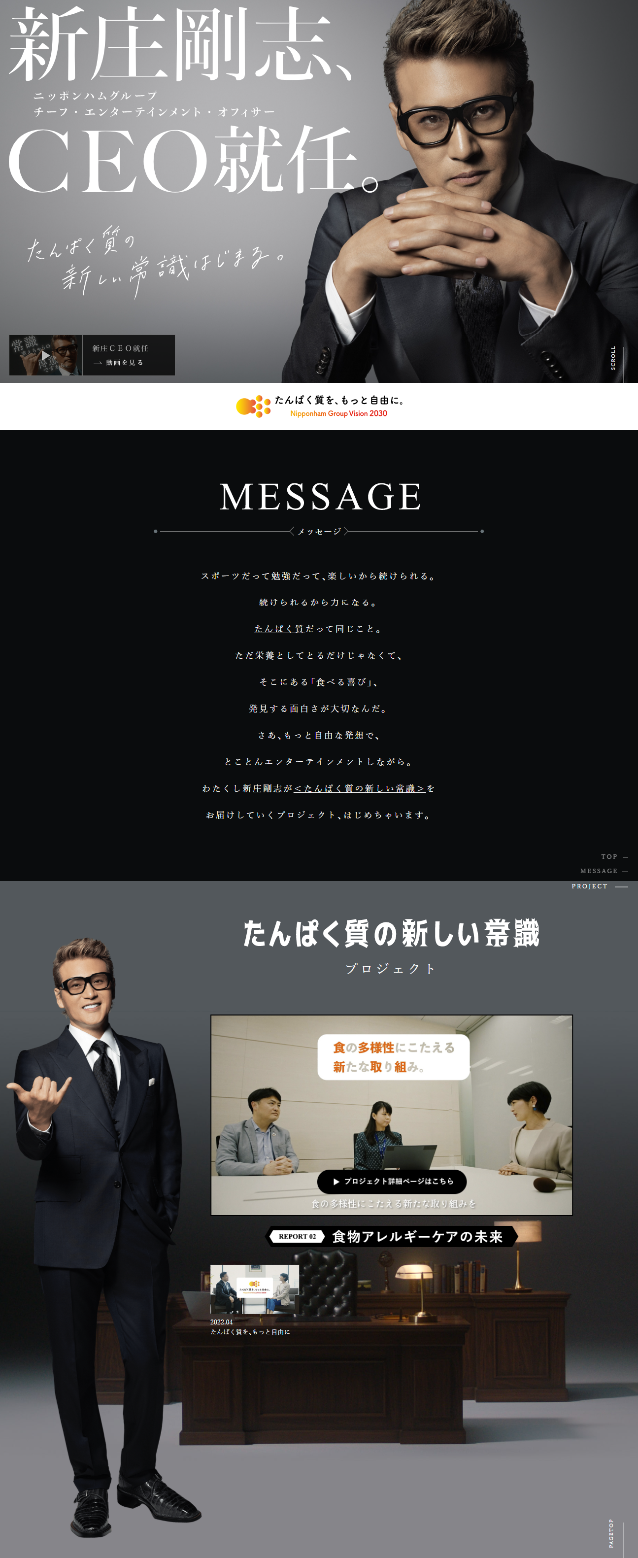 Shinjo CEO LP design (Businesses, companies, stores / Black-colored / Cool style) PC version