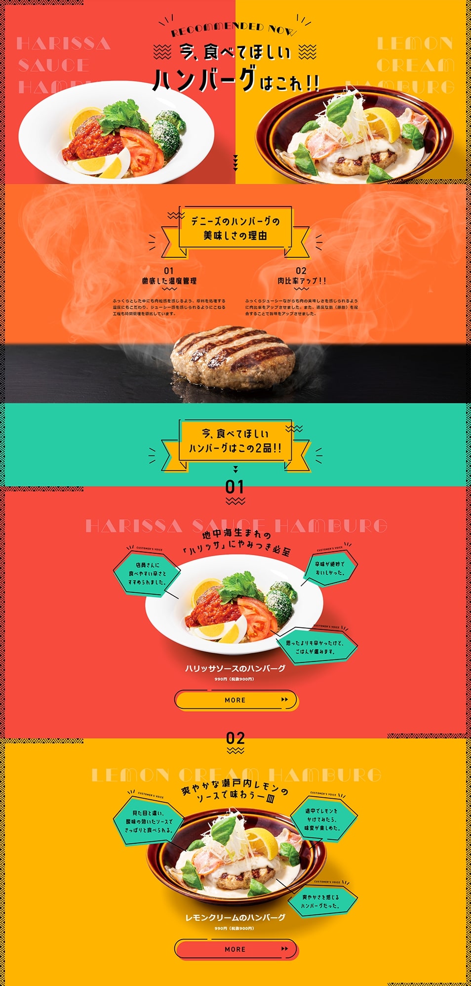 This is the hamburger you should eat now!! LP design (Meat and Meat Products / Red tones / Cute style) PC version
