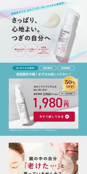 CARNOFINEGEL LP design (Skincare, Bodycare, Haircare / Green tones / Trust and Safety) PC version