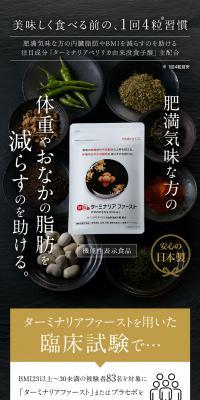 Terminalia First LP design (Diet supplements and diet drinks / Black-colored / Simple) PC version