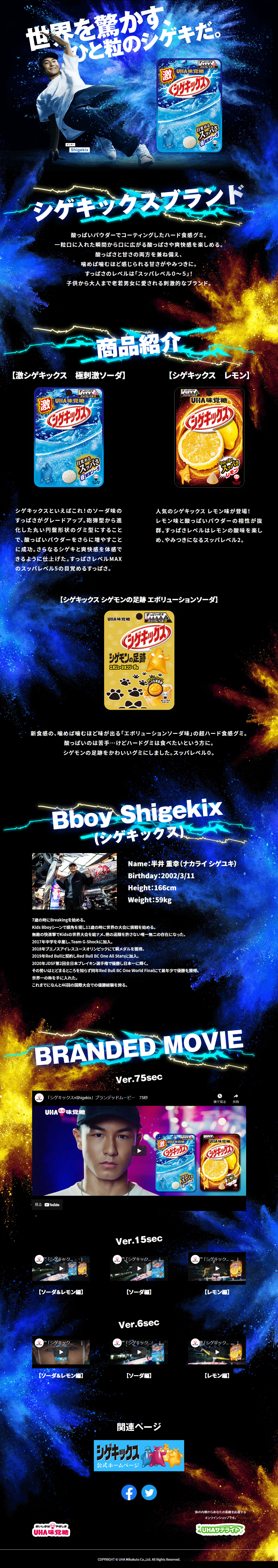 ShigeKix LP design (Snack foods, gum, and candy / Black-colored / Cool style) PC version