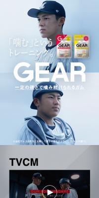 GEARのLPデザイン（スナック・ガム・あめ・グミ／グレー系／かっこいい系）スマホ版