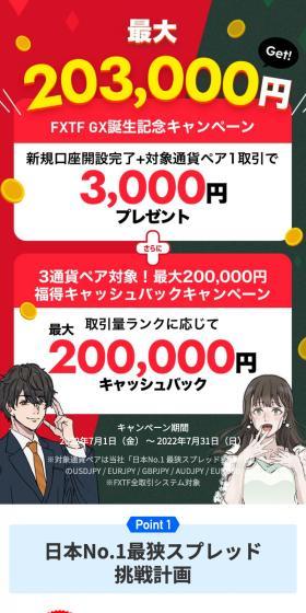 FXTFのLPデザイン（保険・金融・クレジット／ホワイト系／シンプル系）スマホ版