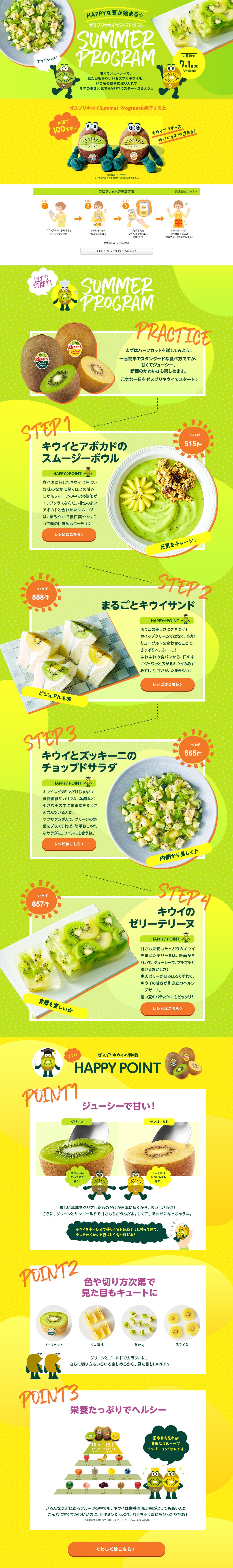 Zespri Kiwi Summer Program LP design (Western confectionery / Green tones / Refreshing type) PC version