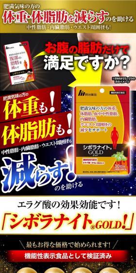 シボラナイトGOLDのLPデザイン（ダイエットサプリ・ダイエット飲料／にぎやか系）PC版