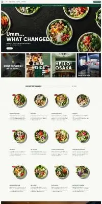 クリスプ サラダワークスのLPデザイン（惣菜・おかず・料理／グリーン系／シンプル系）PC版