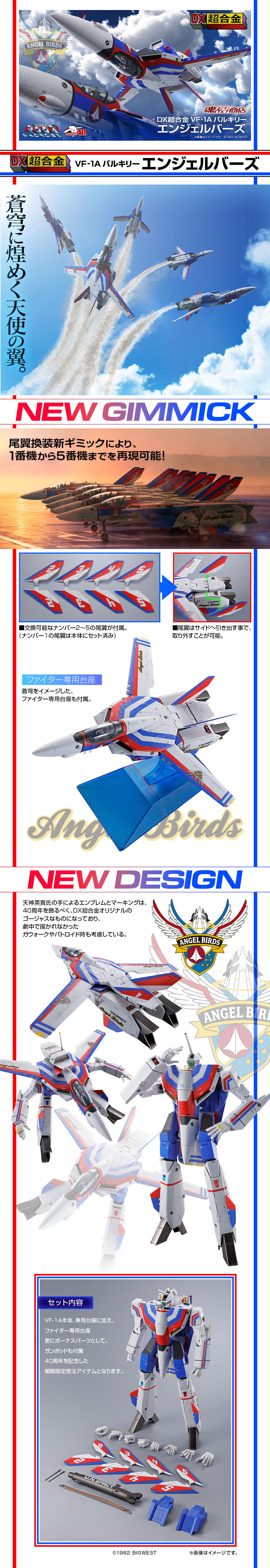 DX Chogokin VF-1A Valkyrie Angel Birds LP design (Toys, Hobbies & Figures / White-based / Stylish type) PC version
