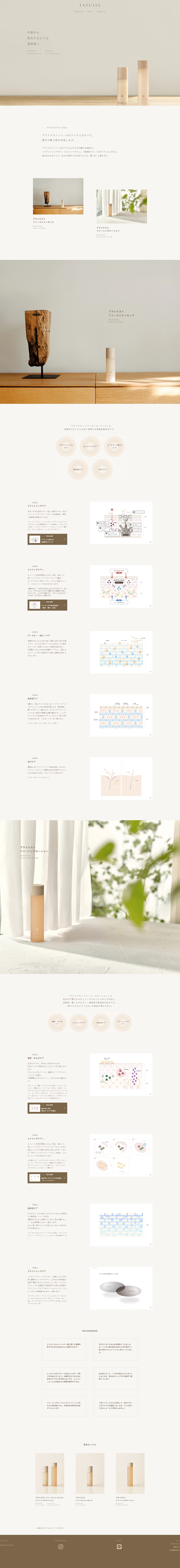 fatuite LP design (Skincare, Bodycare, Haircare / White-based / Simple) PC version