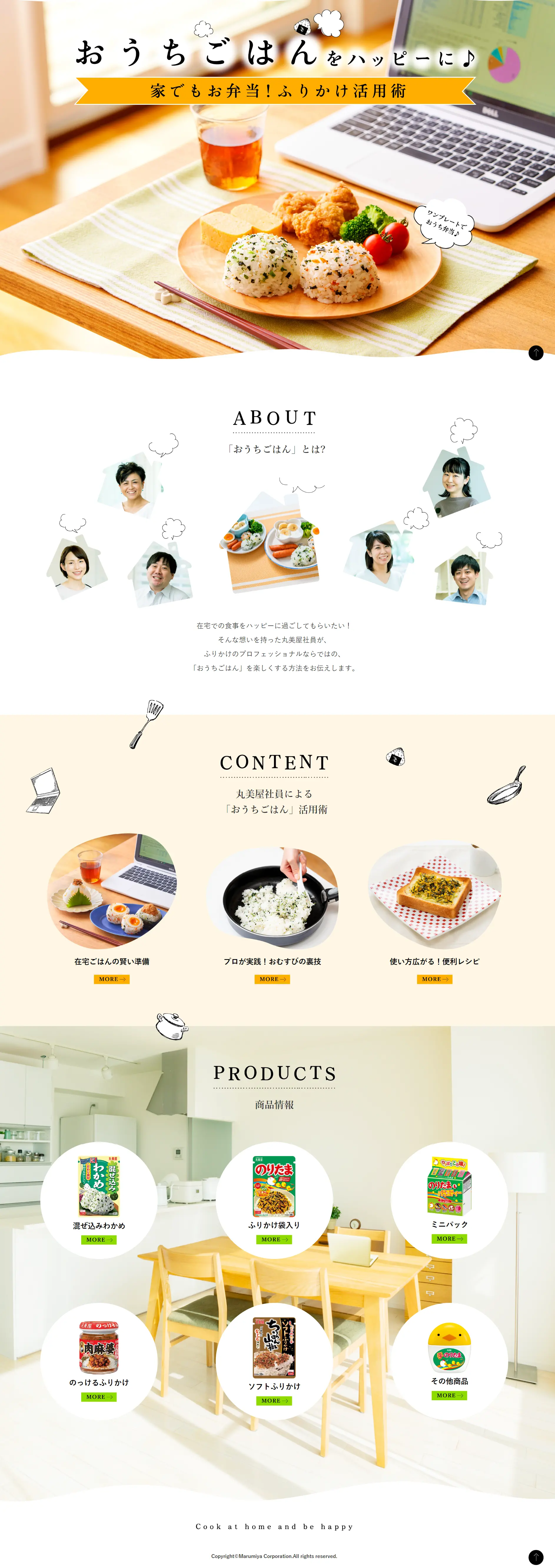 ふりかけのLPデザイン（調味料・甘味料・ダシ・スープ／ベージュ系／シンプル系）PC版