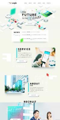 Elderly Care ICT Business LP design (Businesses, companies, stores / White-based / Stylish type) PC version