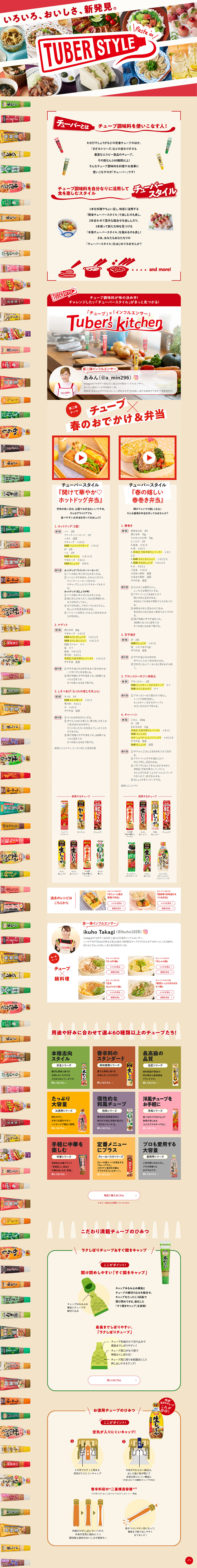 TUBER STYLEのLPデザイン（調味料・甘味料・ダシ・スープ／レッド系／にぎやか系）PC版