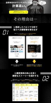 Kyakukuru LP design (Ad operations / Black-colored / Stylish type) PC version