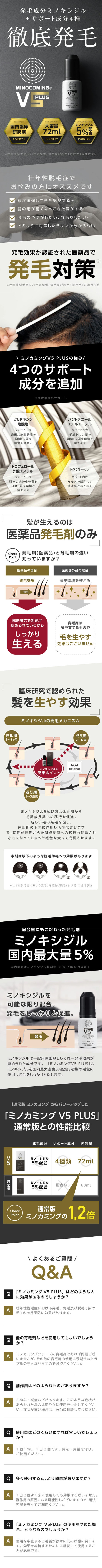 Minokaming LP design (Skincare, Bodycare, Haircare / White-based / Stylish type) Mobile version