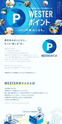 WESTERポイントのLPデザイン（国内旅行・海外旅行／ブルー系／信頼・安心系）PC版