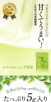 濃旨緑茶ティーバッグのLPデザイン（お茶・紅茶・珈琲／グリーン系／爽やか系）スマホ版