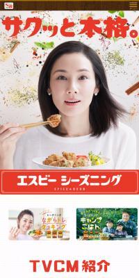 エスビーシーズニングのLPデザイン（調味料・甘味料・ダシ・スープ／オレンジ系／にぎやか系）スマホ版