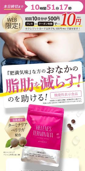 ヘレネーズ ターミナリアのLPデザイン（ダイエットサプリ・ダイエット飲料／ピンク系／シンプル系）PC版