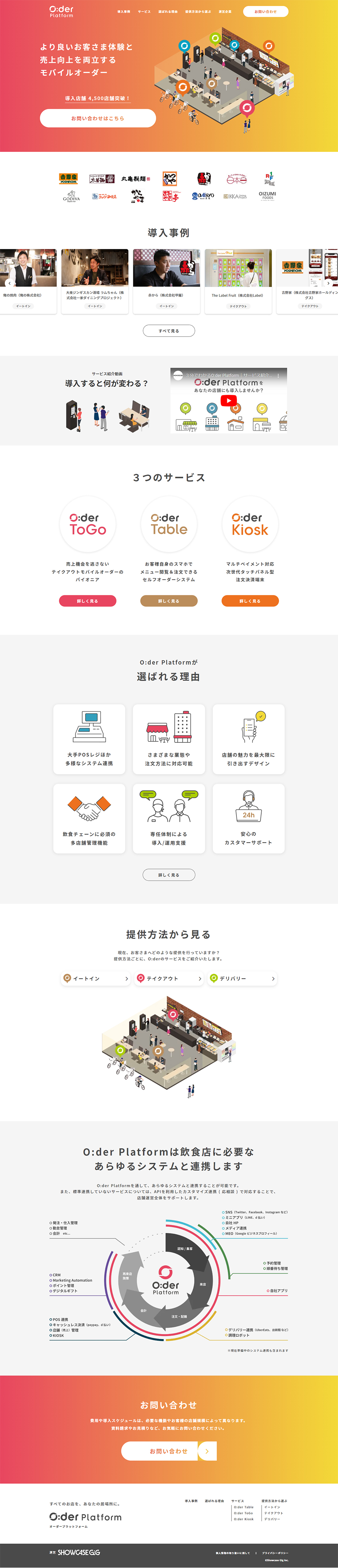 O:der Platform LP design (Design, Apps, Systems / Orange tones / Manga) PC version