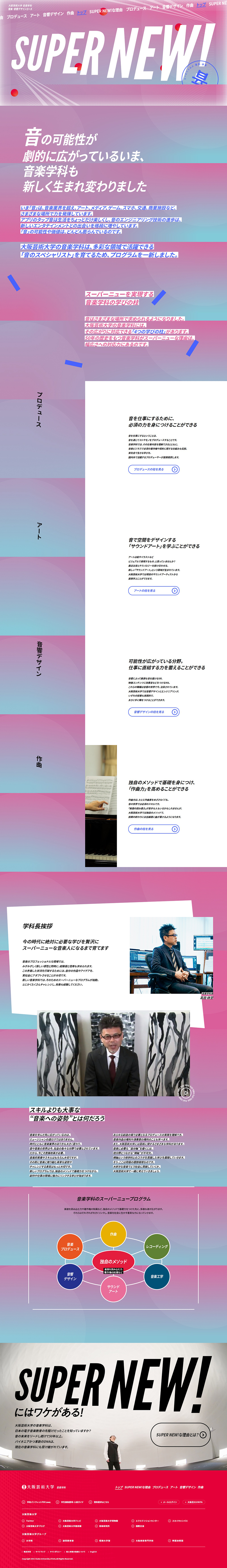 SUPER NEWのLPデザイン（学校・塾・通信講座／ピンク系／アート・芸術系）PC版