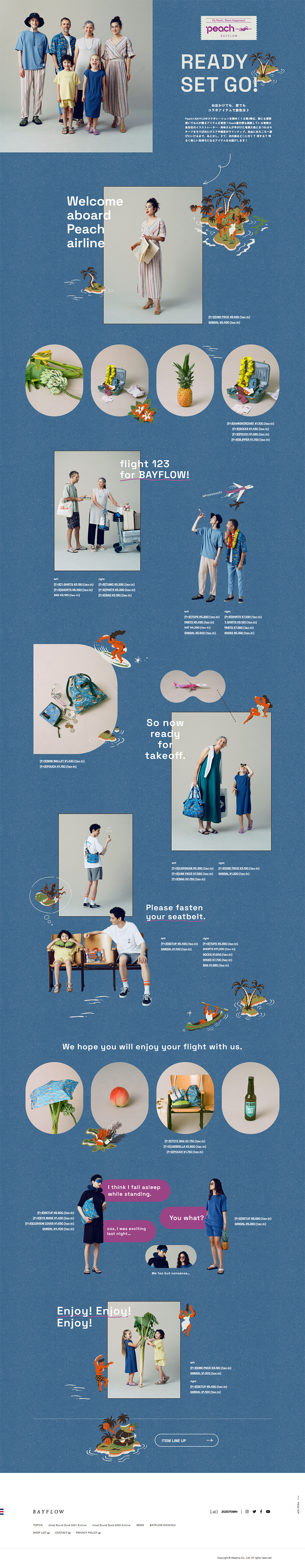 BAYFLOW LP design (Women's fashion / Shades of blue / Natural style) PC version