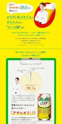 アサヒオフのLPデザイン（ビール・発泡酒／イエロー系／信頼・安心系）PC版