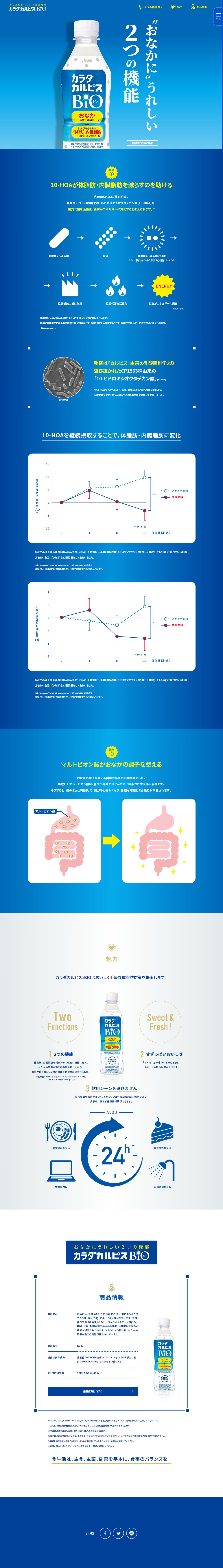Karada Calpis BiO LP design (Water and Soft Drinks / Shades of blue / Clean-cut) PC version