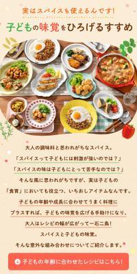 子どもの味覚を広げるすすめのLPデザイン（レトルト・インスタント／オレンジ系／かわいい系）スマホ版