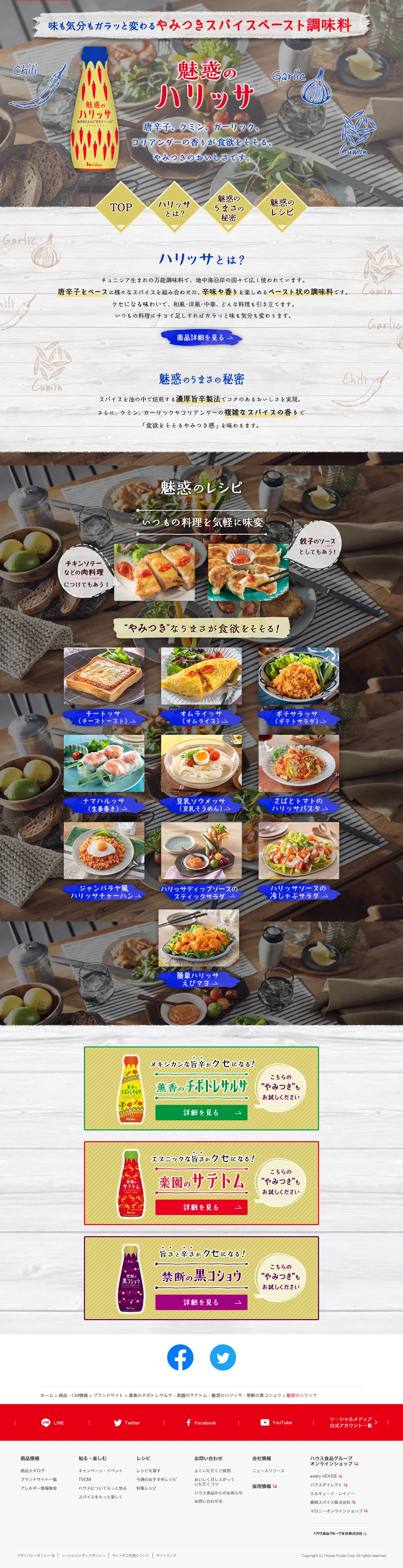 魅惑のハリッサのLPデザイン（調味料・甘味料・ダシ・スープ／ブルー系／アート・芸術系）PC版