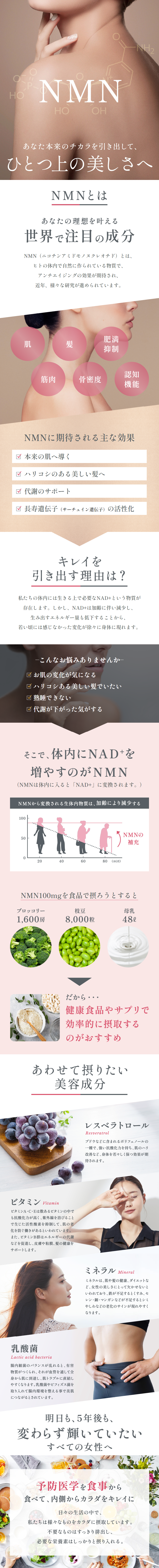 NMN LP design (Skincare, Bodycare, Haircare / Beige tones / Simple) PC version