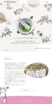 Kampo Nozaki Pharmacy LP design (Hospital, Chiropractic, Massage / Pink shades / Cute style) PC version